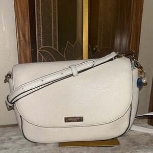 Kate Spade Leila Mini Flap Crossbody Bag Gold Hardware Saddle Bag